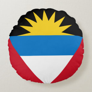 Almofada Redonda Bandeira de Antígua e Barbuda