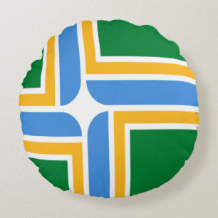 Almofada Redonda Bandeira de Portland (Oregon)