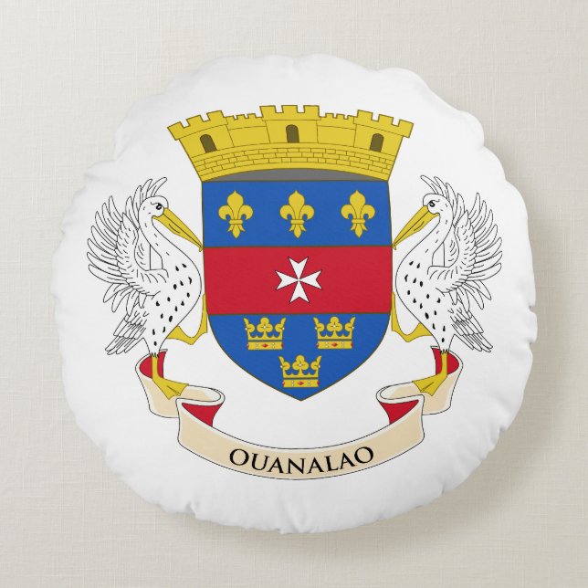 Almofada Redonda Bandeira de São Bartolomeu (Frente)