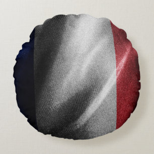 Almofada Redonda Bandeira de seda França