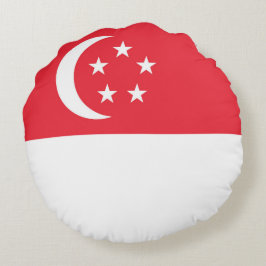Almofada Redonda bandeira de Singapura