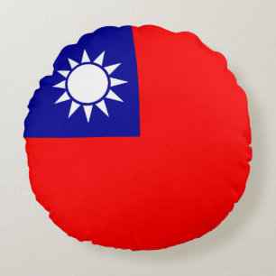 Almofada Redonda Bandeira de Taiwan