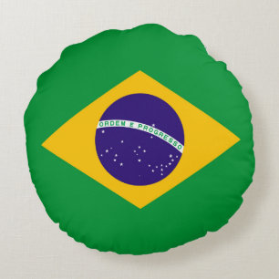 Almofada Redonda Bandeira do Brasil