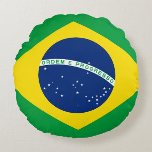 Almofada Redonda Bandeira do Brasil (Brasil)
