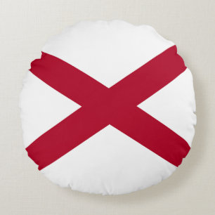 Almofada Redonda Bandeira do estado do Alabama
