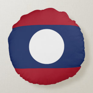 Almofada Redonda Bandeira do Laos