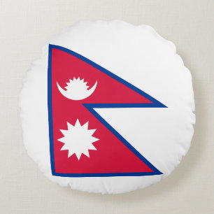 Almofada Redonda Bandeira do Nepal