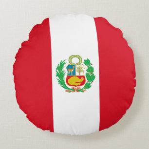 Almofada Redonda Bandeira do Peru