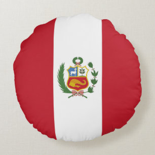 Almofada Redonda Bandeira do Peru