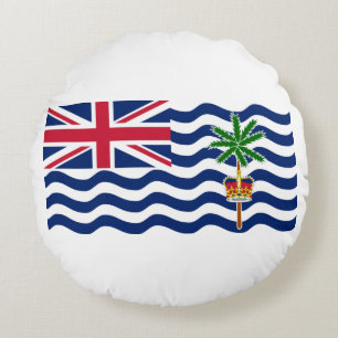 Almofada Redonda Bandeira do Território Britânico do Oceano Índico