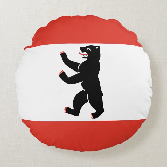 Almofada Redonda Bandeira do Travesseiro da Ronda de Berlim (Frente)