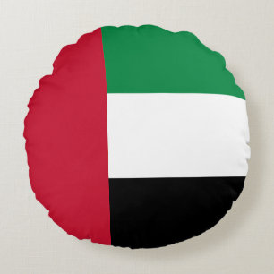 Almofada Redonda Bandeira dos Emirados Árabes Unidos