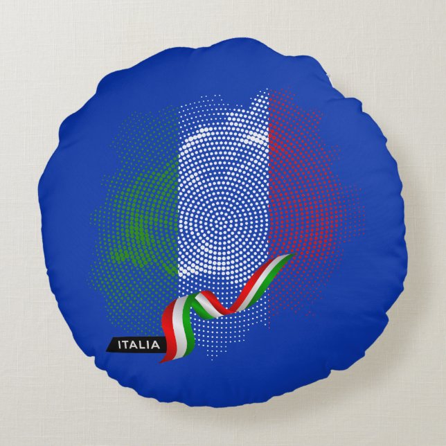 Almofada Redonda bandeira italiana (Verso)