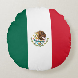 Almofada Redonda Bandeira mexicana