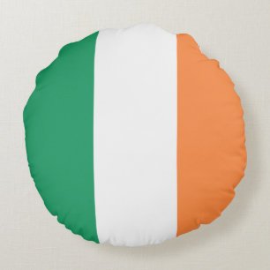 Almofada Redonda Bandeira Nacional da Irlanda, padrão irlandês, Est