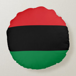 Almofada Redonda Bandeira Pan-Africana