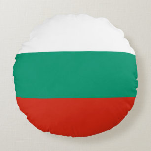 Almofada Redonda Bandeira Patriótica Búlgara