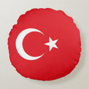 Almofada Redonda Bandeira Turca (Turquia)
