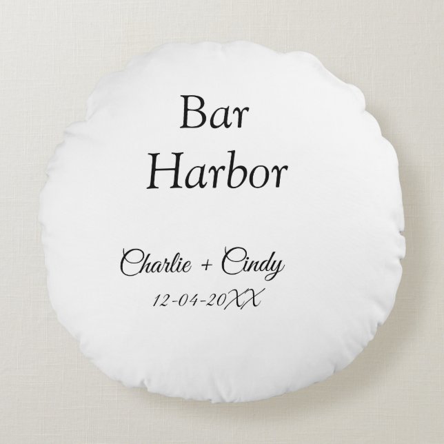 Almofada Redonda Bar Harbour festa de solteira bridges casamento (Frente)