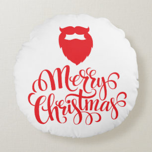 Almofada Redonda Barba Papai noel de Natal