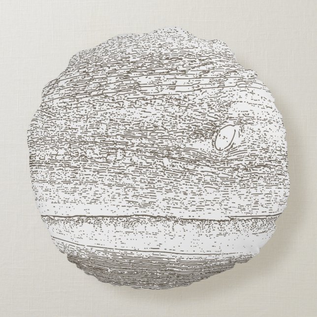 Almofada Redonda Barnwood Home Decor (Verso)