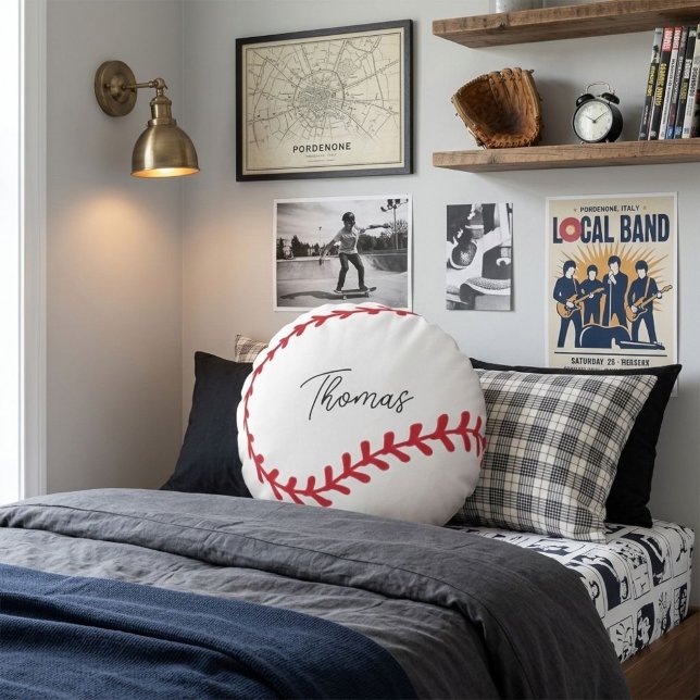 Almofada Redonda Baseball Pillow sports (Criador carregado)