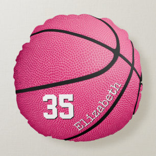 Almofada Redonda basquetebol personalizado giro e rosa