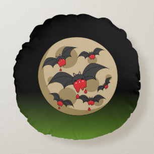 Almofada Redonda Bats De Vampiro De Comida Ketchup