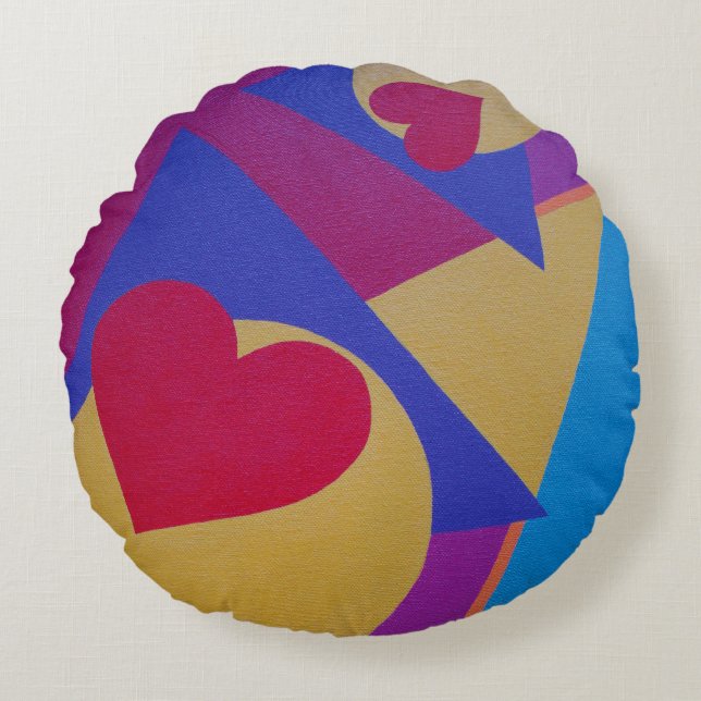 Almofada Redonda Beautiful and Vibrant Colors! Round Pillow (Frente)