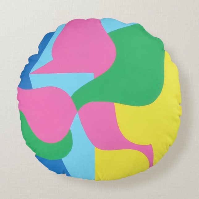 Almofada Redonda Beautiful and Vibrant Colors! Round Pillow (Frente)