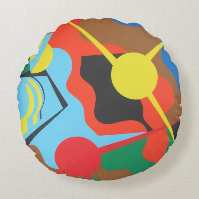Almofada Redonda Beautiful and Vibrant Colors! Round Pillow (Frente)