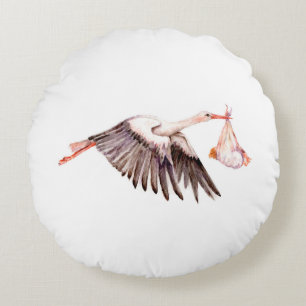Almofada Redonda Bebê na Stork