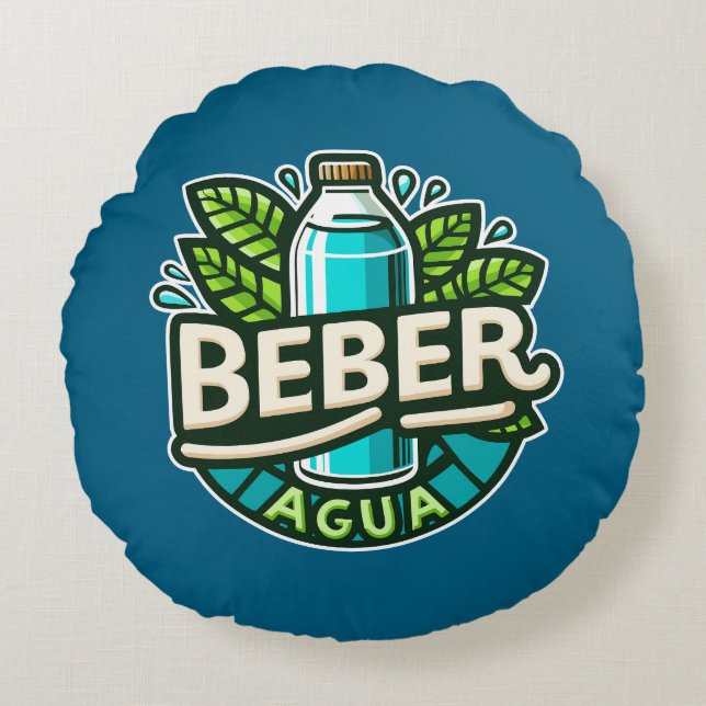 Almofada Redonda Beber agua (Frente)