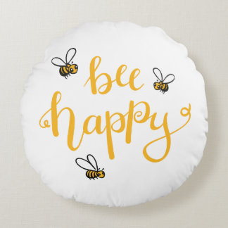 Almofada Redonda Bee happy