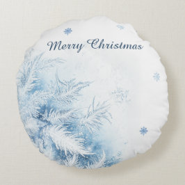 Almofada Redonda Belo Natal da Frost de inverno