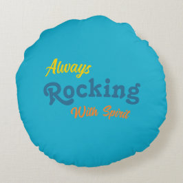 Almofada Redonda Bem-Vindo Ao Nosso Porch / Sempre / Cores De Verão