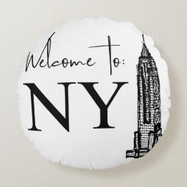 ALMOFADA REDONDA BEM-VINDO AO NY