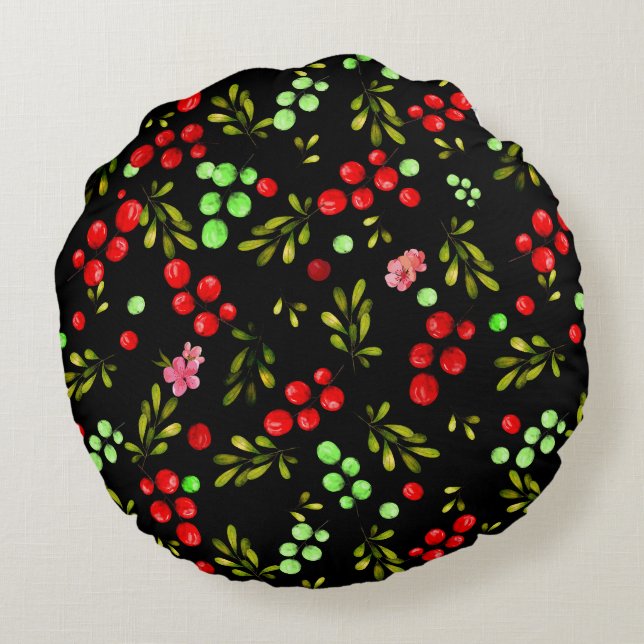 Almofada Redonda Berries Pattern (Verso)