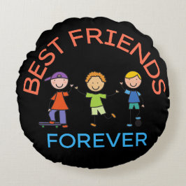 ALMOFADA REDONDA BEST FRIENDS FOREVER, FRIENDSHIP, FRIEND DAY