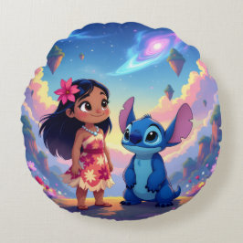 Almofada Redonda Beste Freunde fürs Leben – Lilo & Stitch