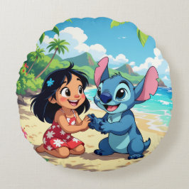 Almofada Redonda Beste Freunde fürs Leben – Lilo & Stitch