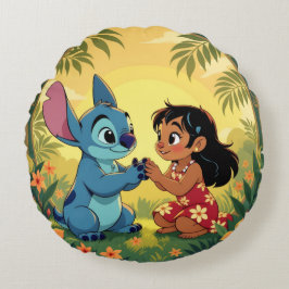 Almofada Redonda Beste Freunde fürs Leben – Lilo & Stitch