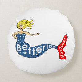 Almofada Redonda Betterton, sereia de Maryland