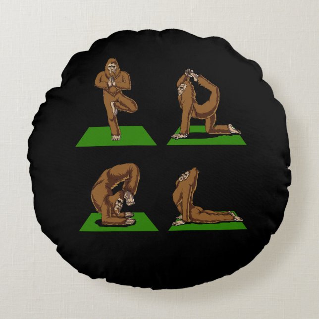 Almofada Redonda Bigfoot Zen Yoga Possui Fantasia Encantada (Frente)