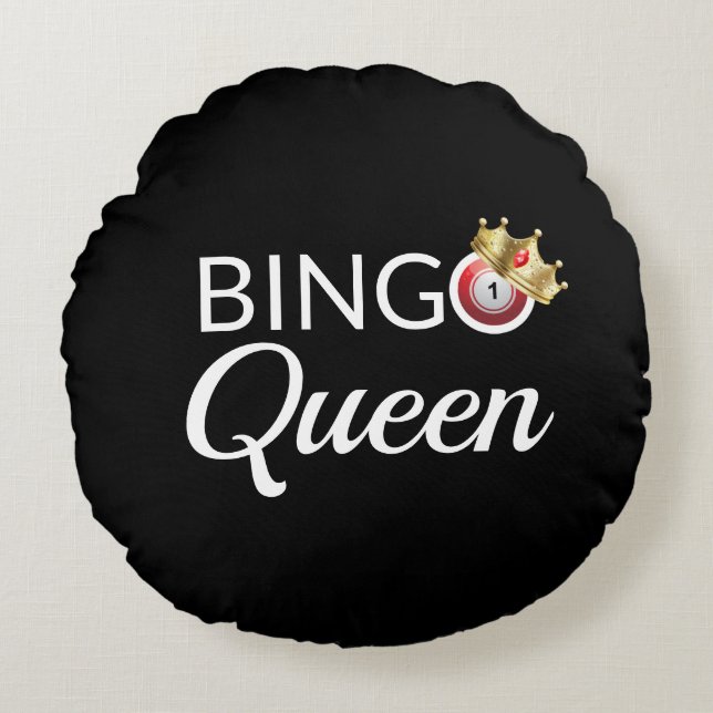 Almofada Redonda Bingo Queen Round Travesseiro (Frente)