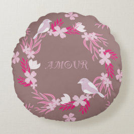 Almofada Redonda bird amour