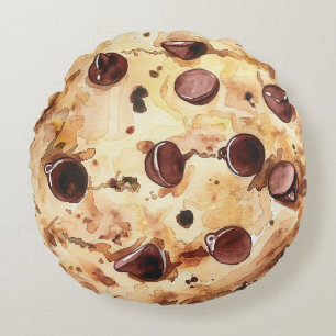 Almofada Redonda Biscoito de Chocolate Chip