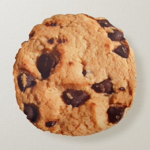 Almofada Redonda Biscoito dos pedaços de chocolate