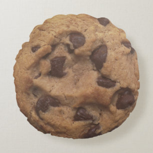 Almofada Redonda Biscoito dos pedaços de chocolate