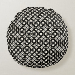 Almofada Redonda Black and Beige Round Pillow